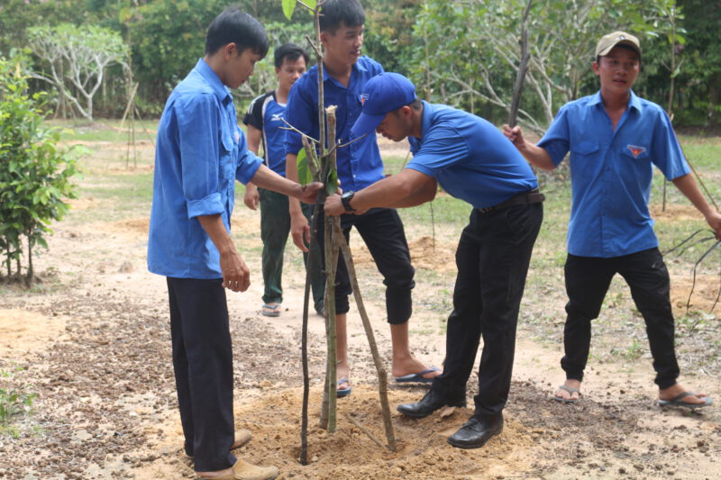 Đoàn Nông trường Đoàn Văn Tiến tổ chức trồng cây xanh trong “Ngày thứ bảy tình nguyện”