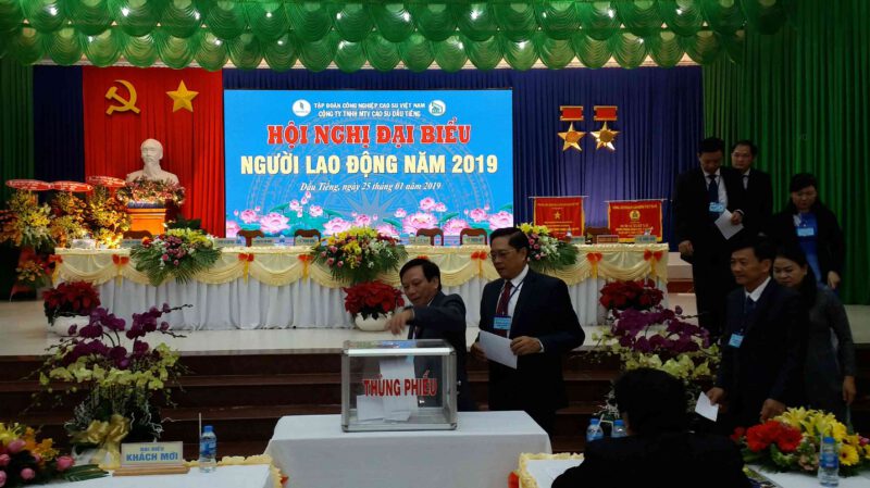 Công đoàn Công ty TNHH MTV Cao su Dầu Tiếng hoàn thành xuất sắc Nghị quyết hội nghị người lao động năm 2018