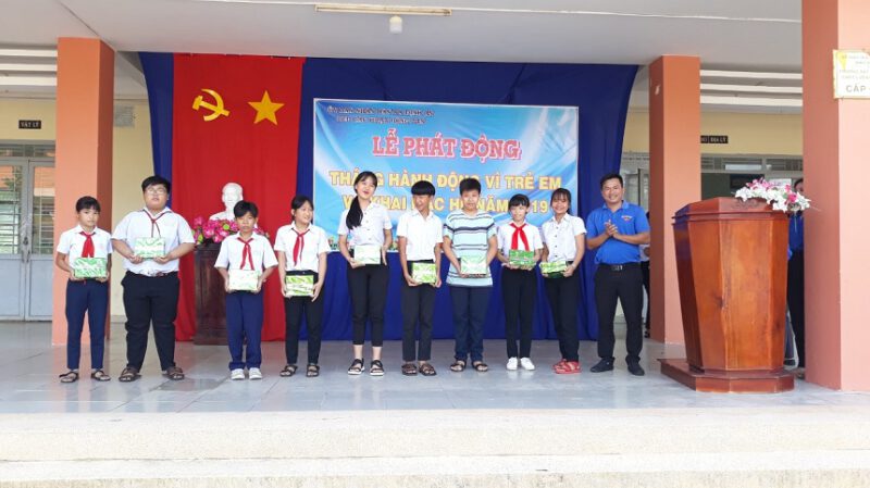 Đoàn Nông trường Trần Văn Lưu phối hợp tổ chức Lễ phát động Tháng hành động vì trẻ em và khai mạc hè năm 2019