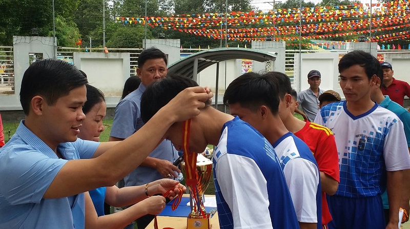 Phòng TTBV Công ty đạt cúp vô địch giải bóng chuyền nam Cao su Dầu Tiếng năm 2019