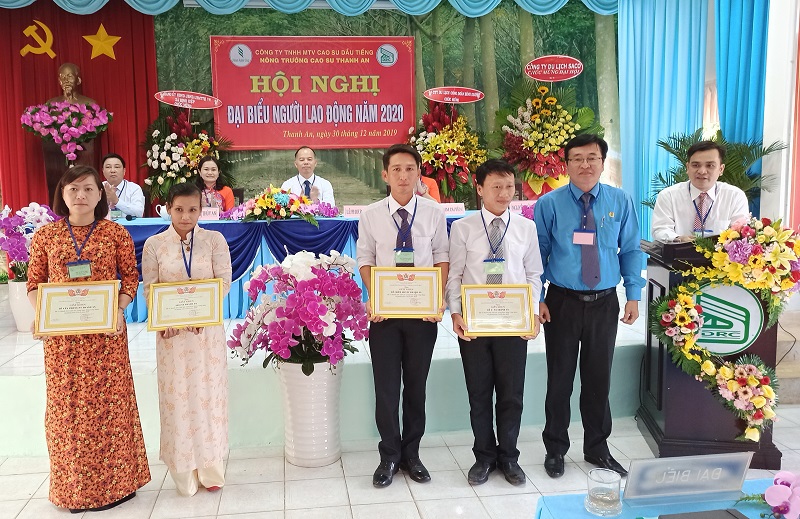 Nông trường cao su Thanh An hoàn thành Nghị quyết Hội nghị người lao động năm 2019