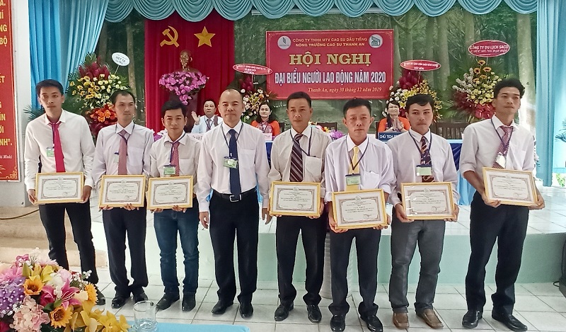 Nông trường cao su Thanh An hoàn thành Nghị quyết Hội nghị người lao động năm 2019