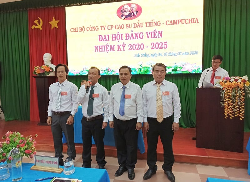 Đại hội chi bộ Công ty Cổ phần Cao su Dầu Tiếng - Campuchia