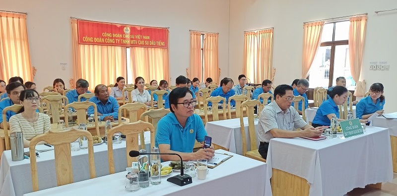 Công đoàn Cao su Việt Nam giao ban trực tuyến công tác quản lý sử dụng tài chính Công đoàn