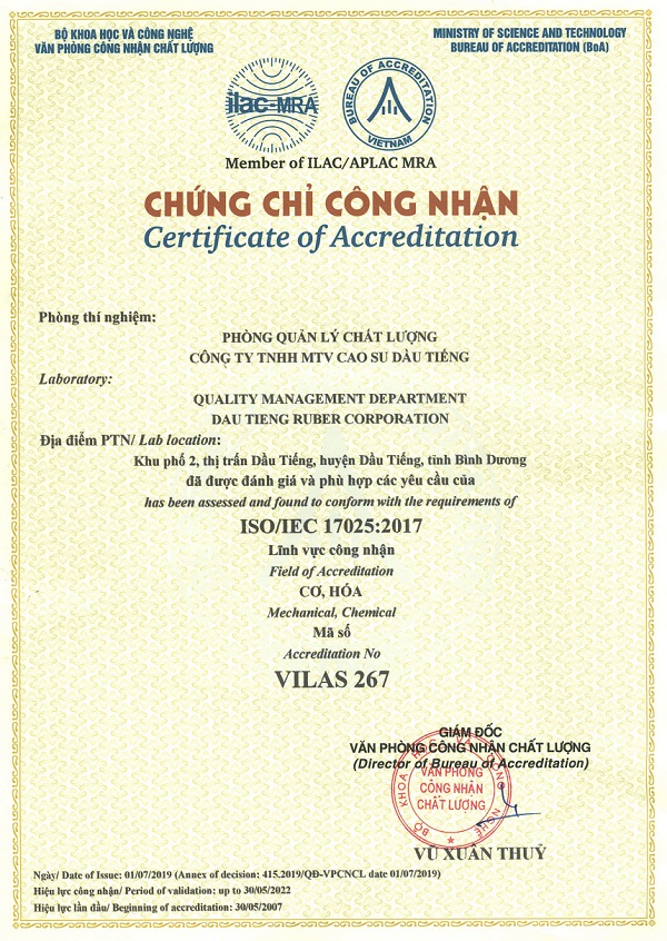 Certificate ISO 17025 2005 MRA