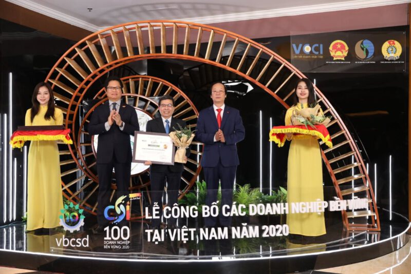 Công ty TNHH MTV Cao su Dầu Tiếng "Doanh nghiệp bền vững tại Việt Nam" năm 2020
