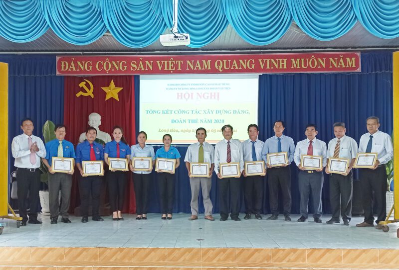 Đảng ủy cơ sở Nông trường cao su Long Hòa, Đoàn Văn Tiến, Long Tân tổng kết công tác xây dựng Đảng, đoàn thể năm 2020