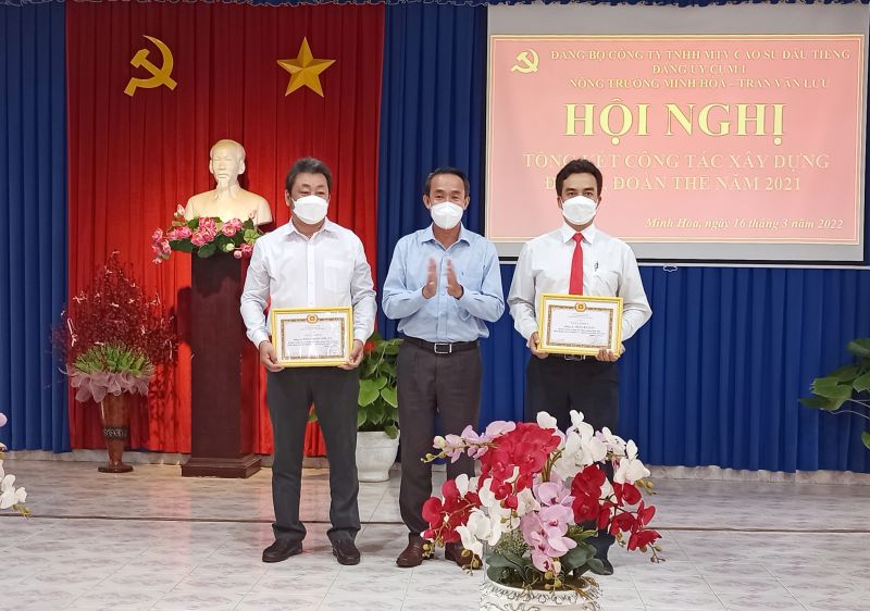 Đảng ủy (Cụm số 1) Nông trường Cao su Minh Hoà, Trần Văn Lưu xuất sắc trong công tác xây dựng tổ chức Đảng trong sạch vững mạnh