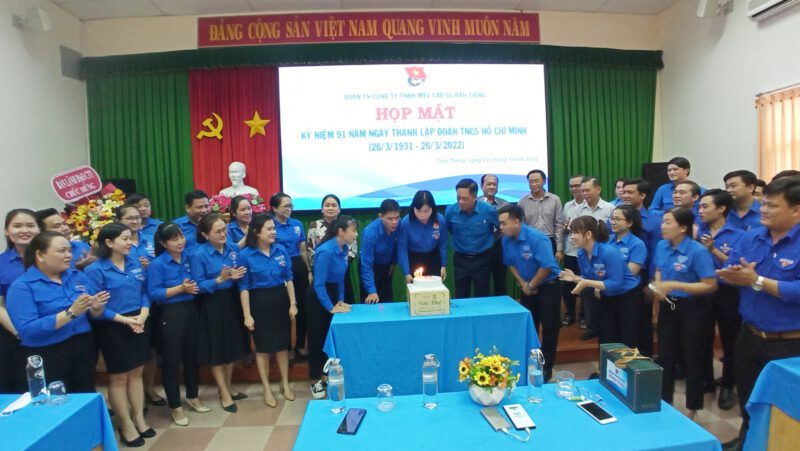 Thanh niên Công ty Cao su Dầu Tiếng kỷ niệm 91 năm ngày thành lập đoàn TNCS Hồ Chí Minh (26/3/1931 - 26/3/2022)