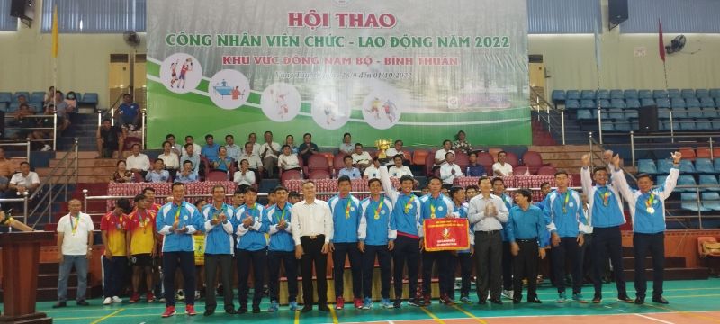 Cao su Dầu Tiếng đạt giải nhất toàn đoàn Hội thao Khu vực V Đông Nam Bộ – Bình Thuận