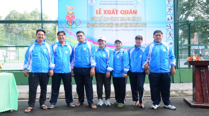 Cao su Dầu Tiếng, lễ xuất quân đoàn vận động viên tham gia Hội thao Tập đoàn Công nghiệp Cao su Việt Nam năm 2024
