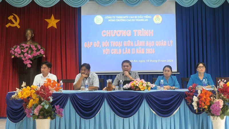 Nông trường Cao su Thanh An đối thoại với người lao động lần 2 năm 2024